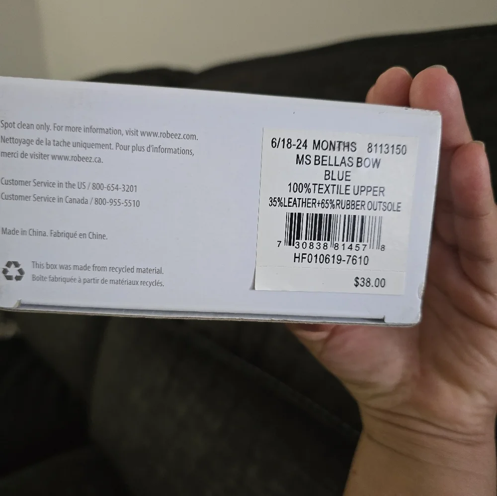 Blue Velvet Kids Shoes - Picture 8 of 8